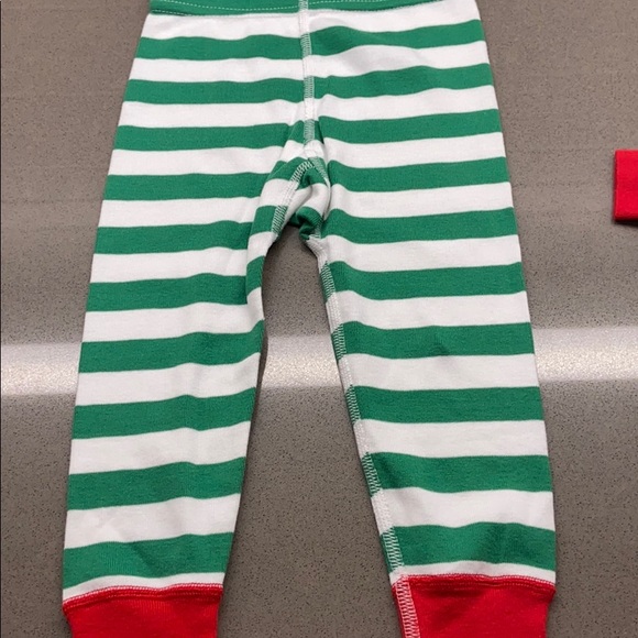 Hannah Andersen Green/ Red Stripe PJs 2T NWT - Picture 2 of 2